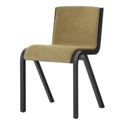 Chaise de salle à manger en chêne noir et tissu audo bouclé 06 78cm Ready - Audo