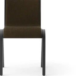 Chaise de salle à manger en chêne noir et tissu audo bouclé 02 78cm Ready - Audo