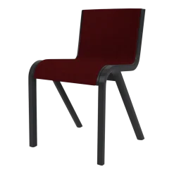 Chaise de salle à manger en chêne noir et tissu nouveau 0570 78cm Ready - Audo