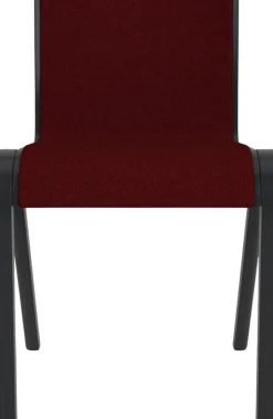 Chaise de salle à manger en chêne noir et tissu nouveau 0570 78cm Ready - Audo