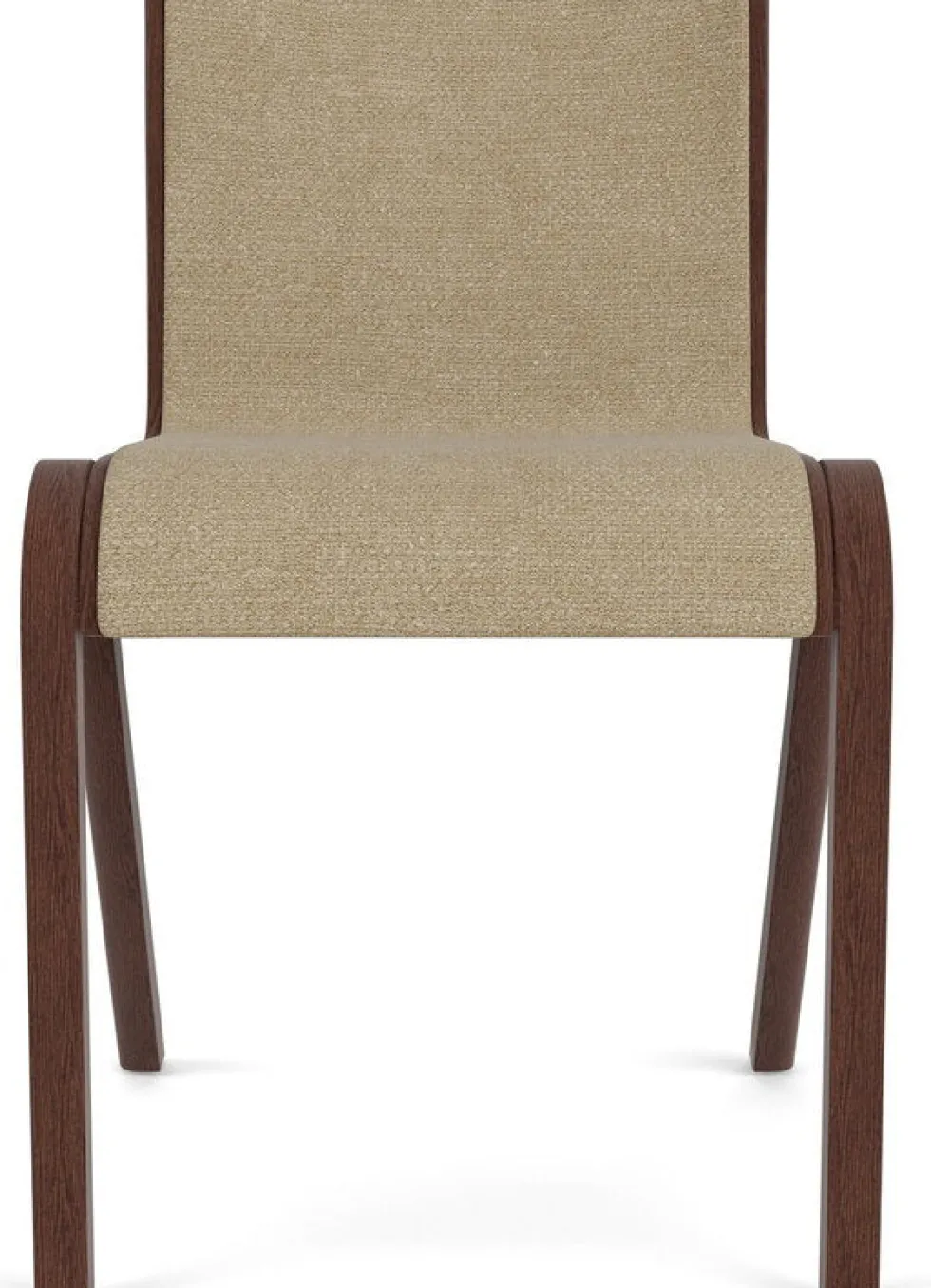 Chaise de salle à manger en chêne teinté rouge et tissu audo bouclé 02 78cm Ready - Audo