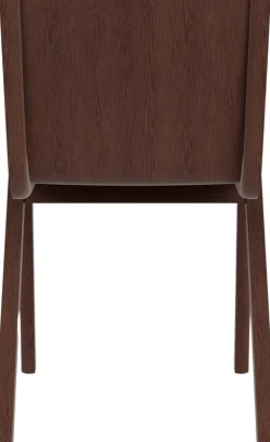 Chaise de salle à manger en chêne teinté rouge et tissu dakar 0329 78cm Ready - Audo