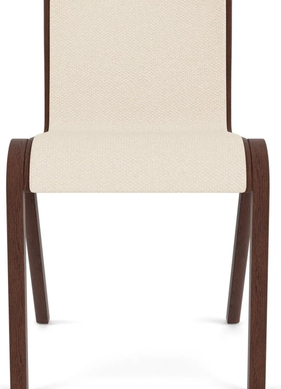 Chaise de salle à manger en chêne teinté rouge et tissu logan jasmine 78cm Ready - Audo