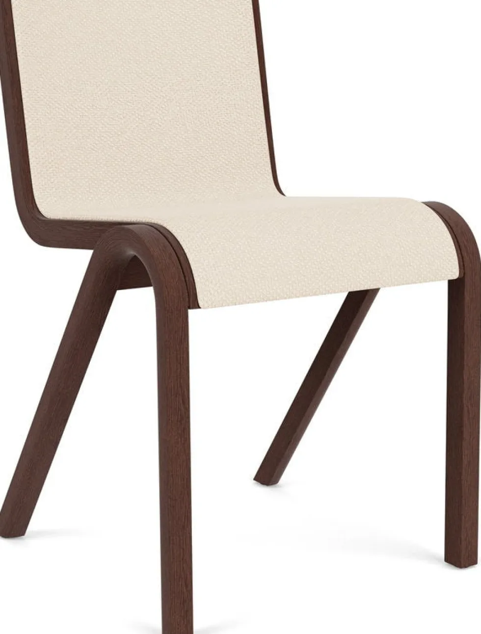Chaise de salle à manger en chêne teinté rouge et tissu logan jasmine 78cm Ready - Audo