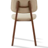 Chaise de salle à manger en tissu beige et bois de frêne Smooth Happy Days - Pols Potten