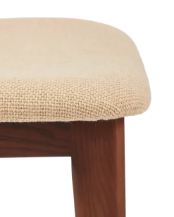 Chaise de salle à manger en tissu beige et bois de frêne Smooth Happy Days - Pols Potten