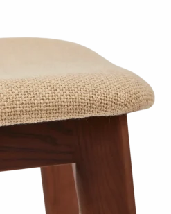 Chaise de salle à manger en tissu beige et bois de frêne Smooth Happy Days - Pols Potten