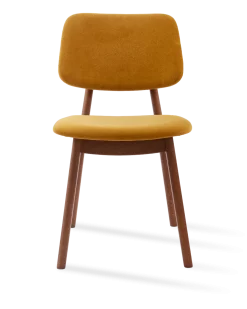 Chaise de salle à manger en tissu jaune et bois de frêne Soft Happy Days - Pols Potten