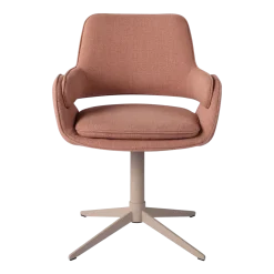 Chaise de salle à manger pivotante en acier et tissu 02 bermuda 704 Harvey - Versmissen