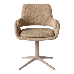 Chaise de salle à manger pivotante en acier et tissu 04 mura 192003 Harvey - Versmissen