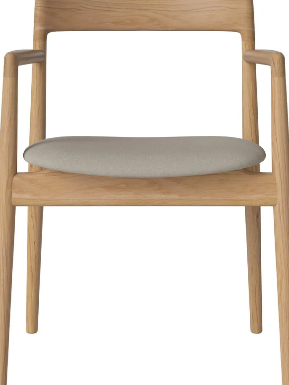 Chaise de salle à manger rembourrée sable en chêne huilé Calma - Bolia