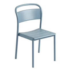 Chaise d'extérieur en acier bleu ciel Linear - Muuto