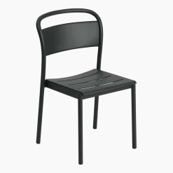 Chaise d'extérieur en acier noir Linear - Muuto