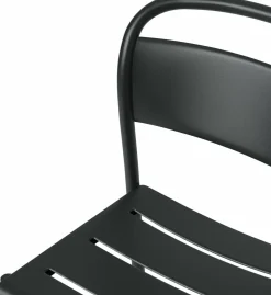 Chaise d'extérieur en acier noir Linear - Muuto