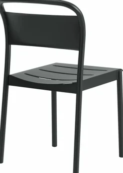Chaise d'extérieur en acier noir Linear - Muuto