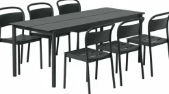 Chaise d'extérieur en acier noir Linear - Muuto