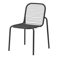 Chaise d'extérieur en acier noir Vig - Normann Copenhagen