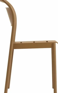 Chaise d'extérieur en acier orange Linear - Muuto