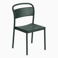 Chaise d'extérieur en acier vert foncé Linear - Muuto