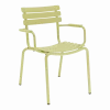 Chaise d'extérieur en aluminium jaune citron avec accoudoirs 59x63x82cm Alua - Houe