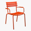 Chaise d'extérieur en aluminium rouge avec accoudoirs 59x63x82cm Alua - Houe