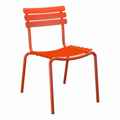 Chaise d'extérieur en aluminium rouge 59x54x82cm Alua - Houe