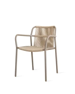 Chaise d'extérieur en aluminium thermolaqué et corde sable 60x63x81cm Sweep - Vincent Sheppard