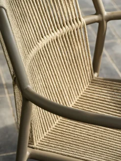 Chaise d'extérieur en aluminium thermolaqué et corde sable 60x63x81cm Sweep - Vincent Sheppard
