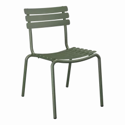 Chaise d'extérieur en aluminium vert olive 59x54x82cm Alua - Houe