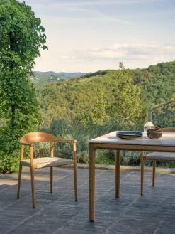 Chaise d'extérieur en en teck massif et corde 55x57x74cm Fika - Vincent Sheppard