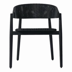 Chaise d'extérieur teck massif noir Mona - Vincent Sheppard