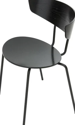 Chaise empilable bois et métal Herman Noir - Ferm Living