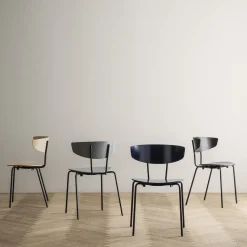 Chaise empilable bois et métal Herman Noir - Ferm Living