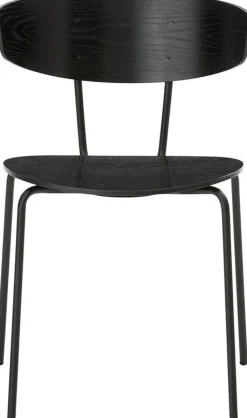 Chaise empilable bois et métal Herman Noir - Ferm Living