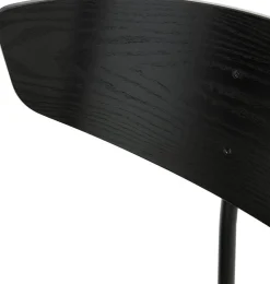 Chaise empilable bois et métal Herman Noir - Ferm Living