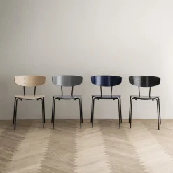 Chaise empilable bois et métal Herman Noir - Ferm Living
