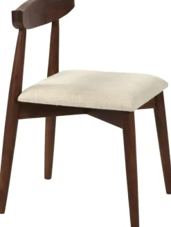 Chaise en acacia et lin Mandela - Pomax