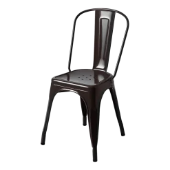 Chaise en acier brun noir A - Tolix