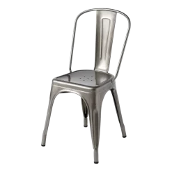 Chaise en acier brut vernis A - Tolix