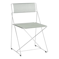 Chaise en acier galvanisé avec revêtement en poudre vert pâle 50x45x77cm X-line - Hay