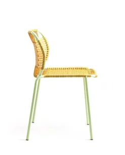 Chaise en acier jaune Cielo - Ames