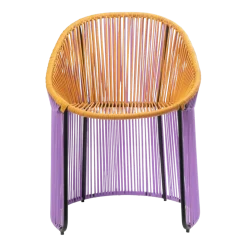 Chaise en acier lila et jaune Cartagenas - Ames