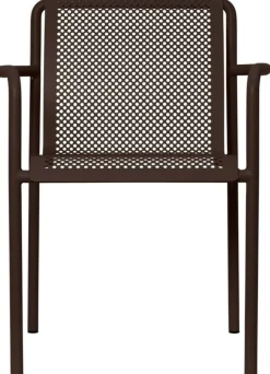 Chaise en acier marron avec accoudoirs 80x60cm Dapple - Ferm living