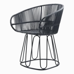 Chaise en acier noir Circo - Ames