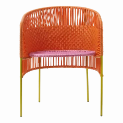 Chaise en acier orange Caribe - Ames