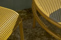 Chaise en acier tressé blanc perlé T37 - Tolix