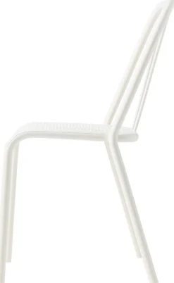 Chaise en acier tressé blanc pur T37 - Tolix