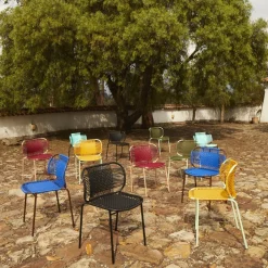Chaise en acier vert Cielo - Ames
