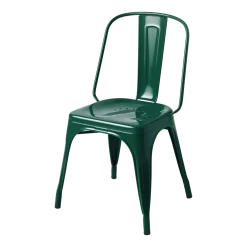 Chaise en acier vert mousse AC - Tolix