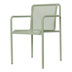 Chaise en acier vert pâle avec accoudoirs 80x60cm Dapple - Ferm living